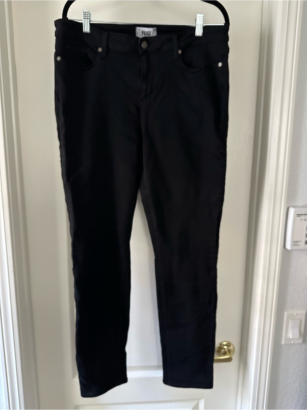 PAIGE Straight Leg Black Jeans - size 32